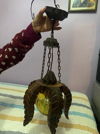 Lampara de madera