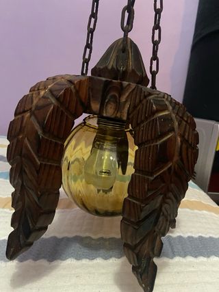 Lampara de madera
