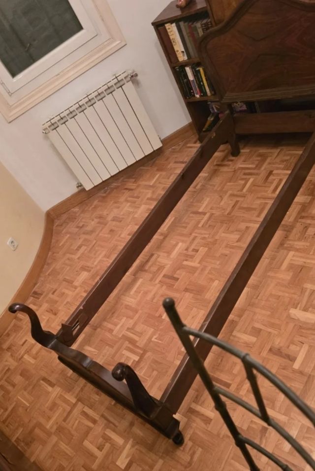 Cama madera 180 x 80 cabeceros y montantes