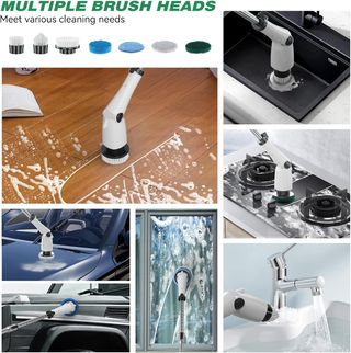 Cepillo giratorio para limpieza del hogar, cepillo