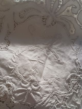 Sabana y almohada antiguas algodon