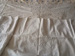 Sabana y almohada antiguas algodon