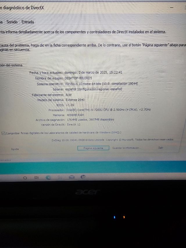 Acer core i5-7200 15"