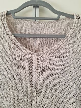 Jersey beig hilo algodón 