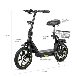 Patinete eléctrico 500w con asiento y cesta Nuevo