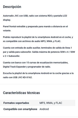 Radio CD JVC