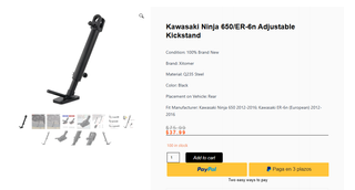 Kawasaki Ninja 650/ER-6n Adjustable Kickstand