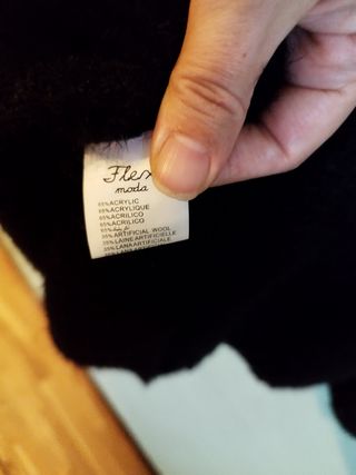 Poncho nero con perline