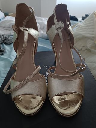 Sandalias fiesta doradas