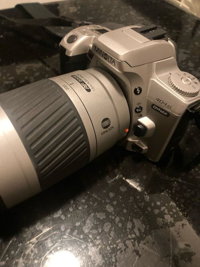 Cámara fotos Minolta.