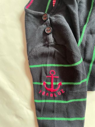 Jersey azul marino trasluz