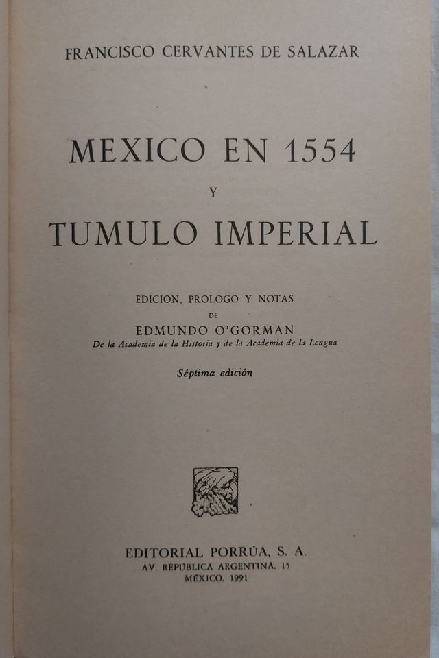 México en 1554 y Túmulo imperial