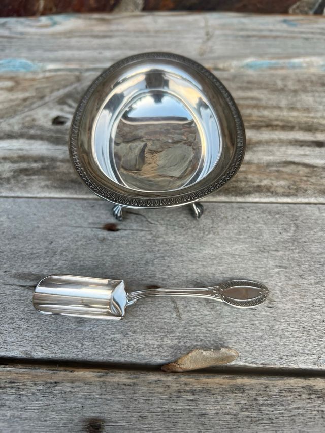 AZUCARERO Y CUCHARA PLATA ARG1.000