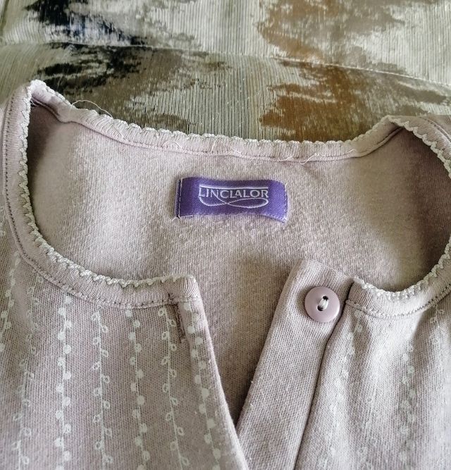 Camicia da notte felpata rosa antico Linclalor XXL