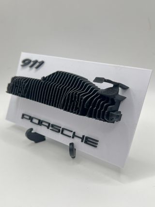 Escultura en capas Porsche 911