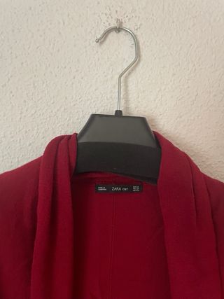 chaqueta Zara Knit punto burdeos 