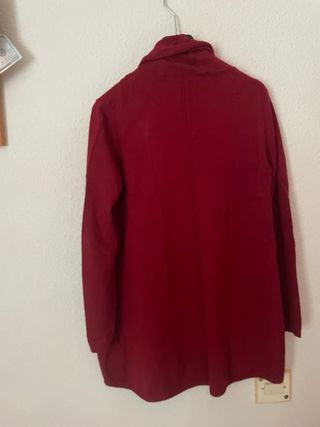 chaqueta Zara Knit punto burdeos 
