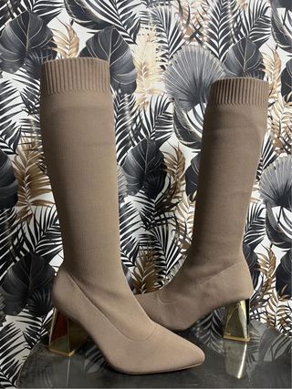 Stivali alti beige 36 37 38