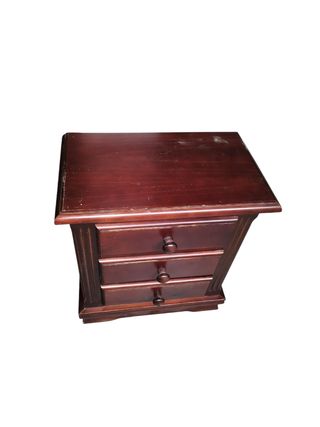 Cabecero y mesita de madera 