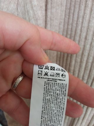 Falda punto fino mujer beige Violeta Mango M