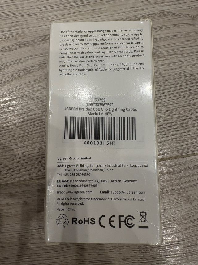 Cable USBC a lightning