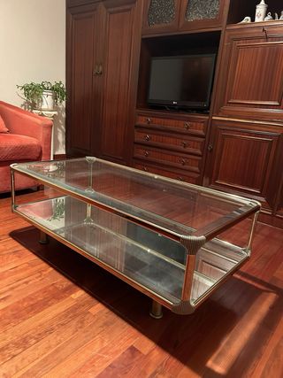 Mesa salon de cristal