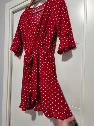 Vestido lunares volante talla 40