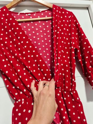 Vestido lunares volante talla 40