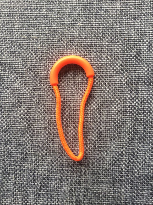 10 tiretti per cerniere arancioni fluo