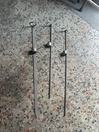 3 Pinchos soporta cañas de pescar
