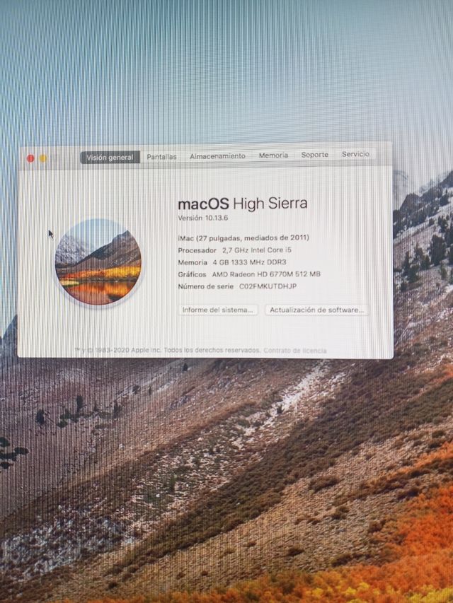 Imac de 27 pulgadas de pantalla