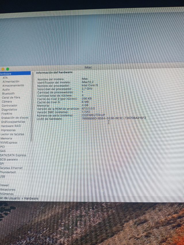 Imac de 27 pulgadas de pantalla