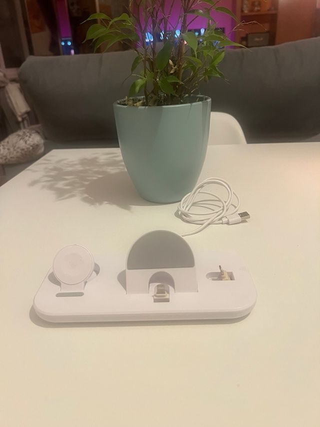 Base cargador iphone airpods y apple watch