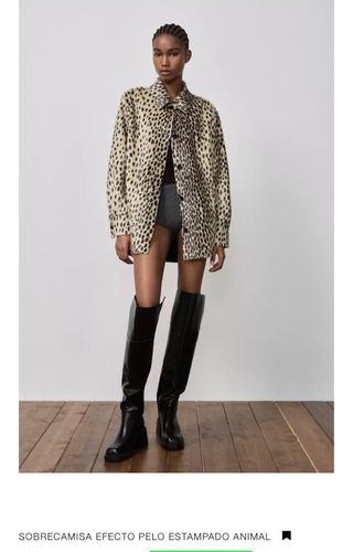 Sobrecamisa efecto pelo zara