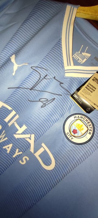 Camiseta Manchester city firmada