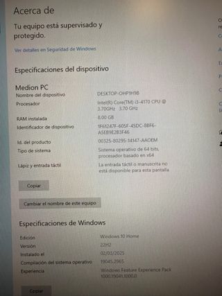 Ordenador sobremesa MEDION + monitor + teclado