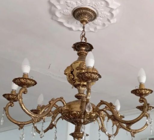 LAMPARA TECHO BRONCE