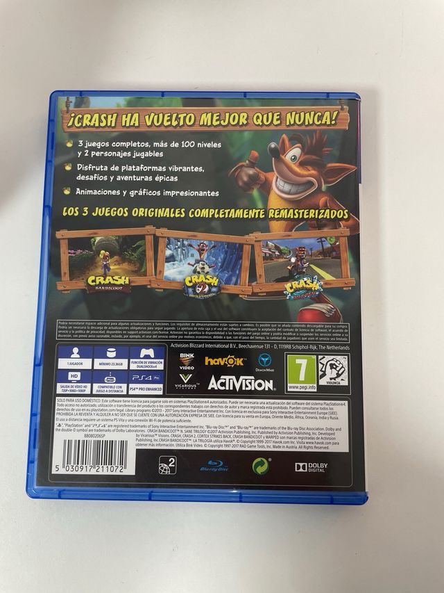 Crash Bandicoot N Sane Trilogy PS4