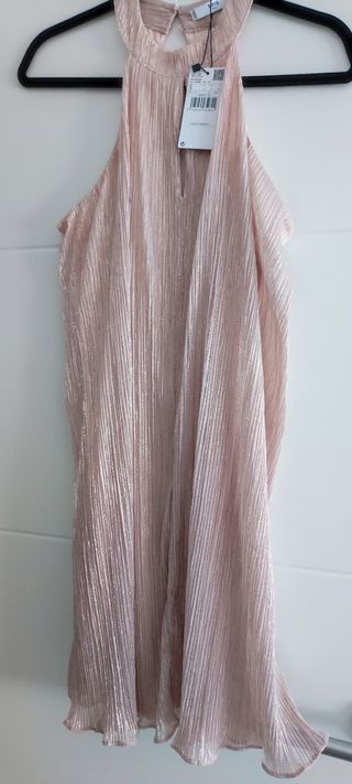 Vestido Rosa de Fiesta Mango