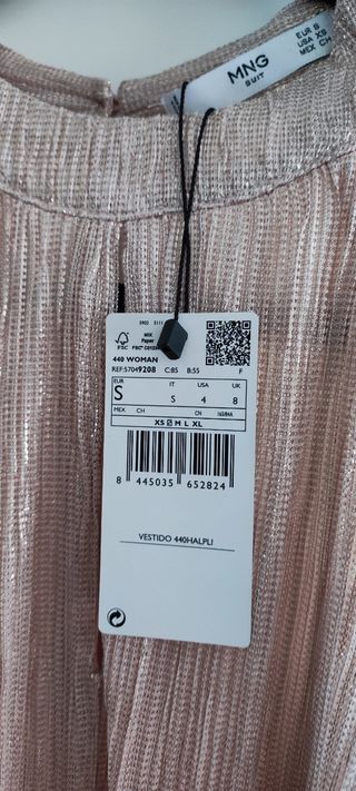 Vestido Rosa de Fiesta Mango