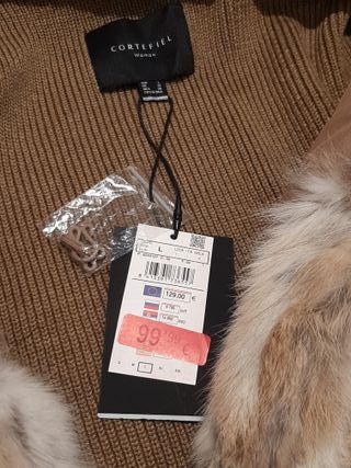Chaleco Cortefiel Piel Conejo y punto Nuevo - 40 €