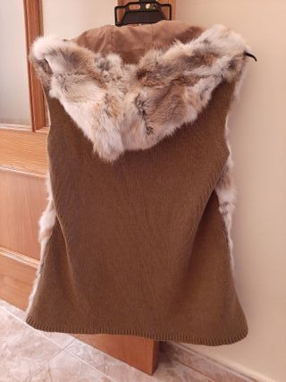 Chaleco Cortefiel Piel Conejo y punto Nuevo - 40 €