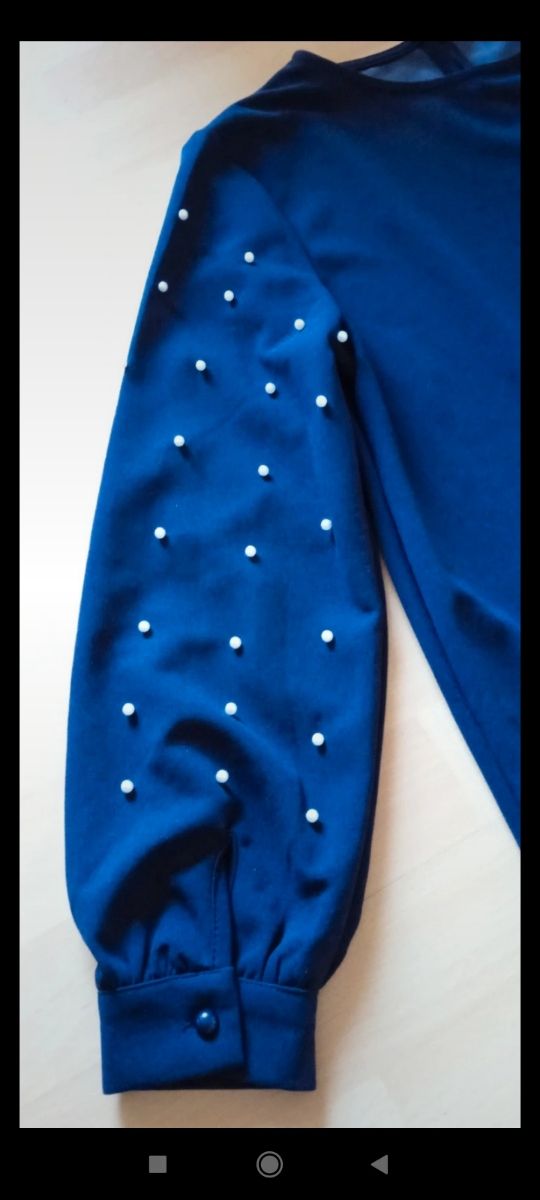 Vestido camisero perlas L