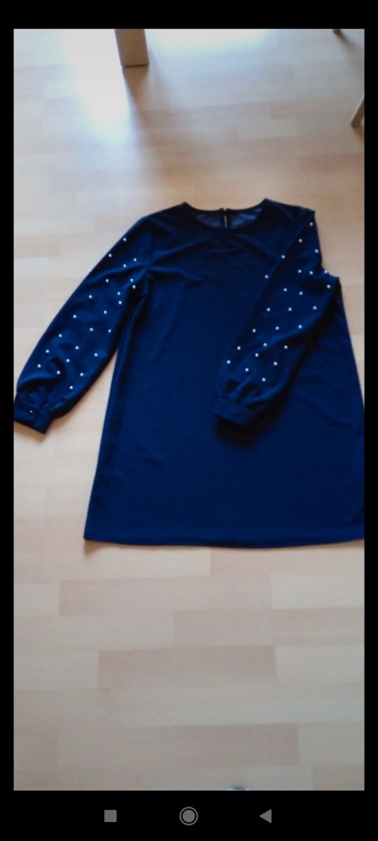 Vestido camisero perlas L