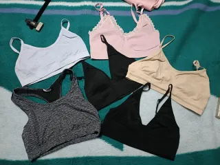 Lote 6 tops sujetadores XS