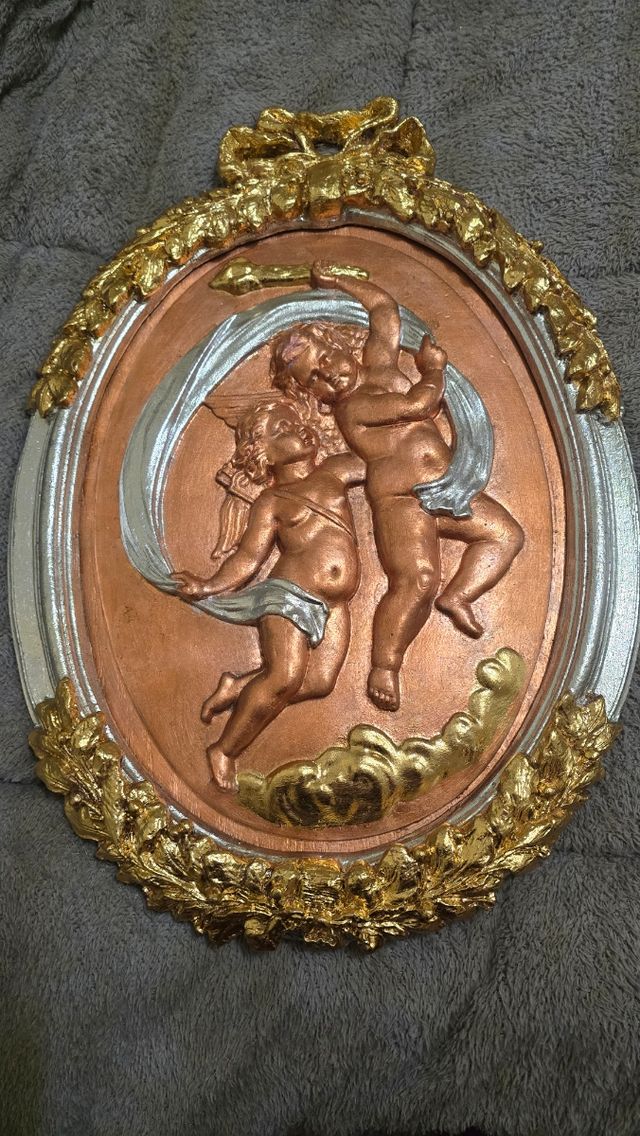 2 Bonitos cuadros en relieve pan de oro