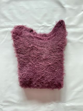 Jersey burdeos de pelo