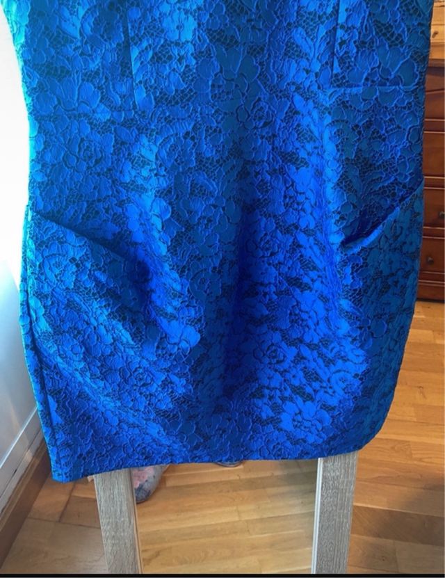 Vestido cwremonia mujer azul