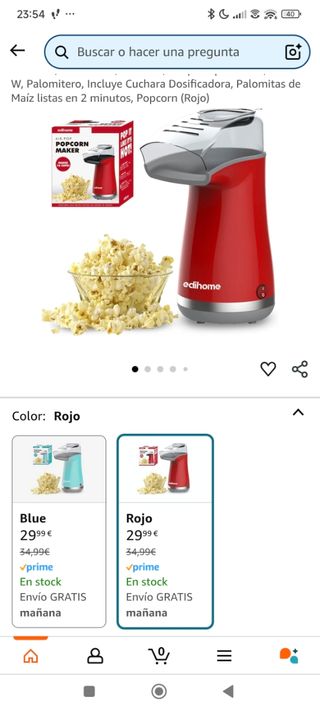 Palomitero eléctrico sin aceite