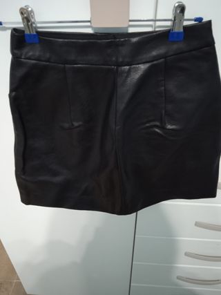 Minifalda símil cuero